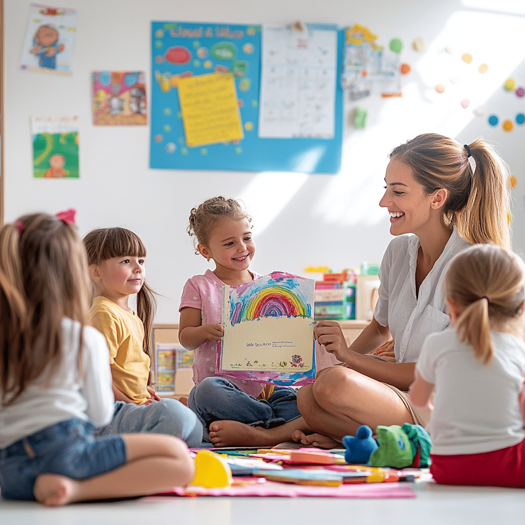 Qualified early learning professional with children